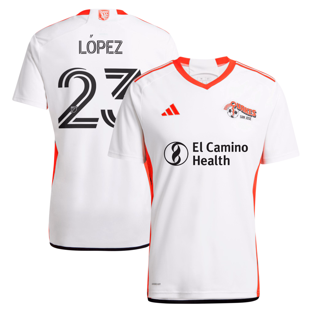 Men's San Jose Earthquakes Hernán López adidas White 2025 The 50 Kit Replica Player Jersey - ujerseystore