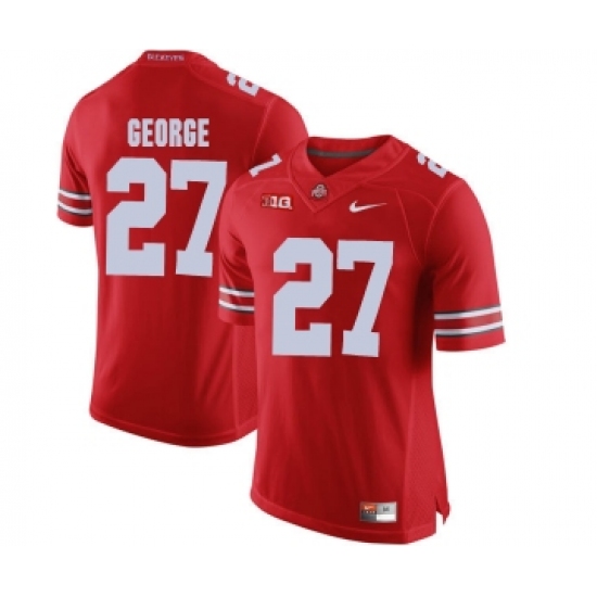 Ohio State Buckeyes 27 Eddie George Red College Football Jersey - Ujersey
