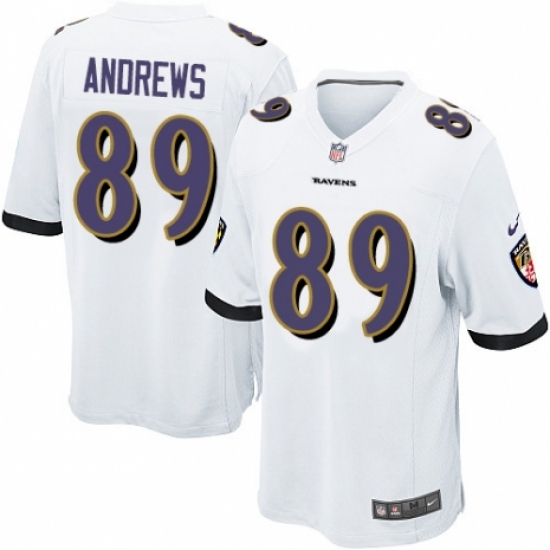 Men's Nike Baltimore Ravens #89 Mark Andrews Game White NFL Jersey - Ujersey