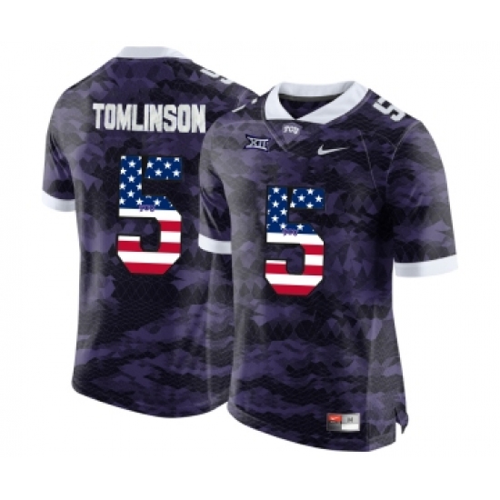 TCU Horned Frogs 5 LaDainian Tomlinson Purple College Football Limited Jersey - Ujersey