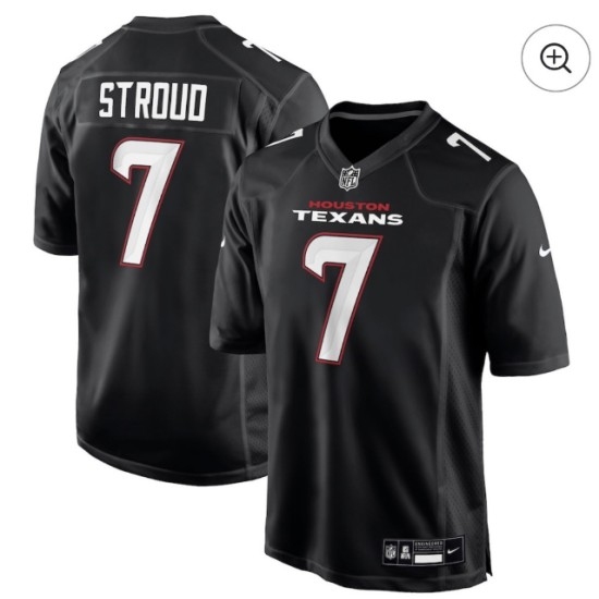 Men's Houston Texans #7 CJ Stroud Black Fashion Limited Stitched Football Jersey - Ujersey