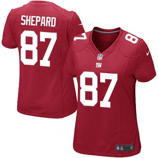 Women's Nike New York Giants #87 Sterling Shepard Game Red Alternate NFL Jersey - Ujersey