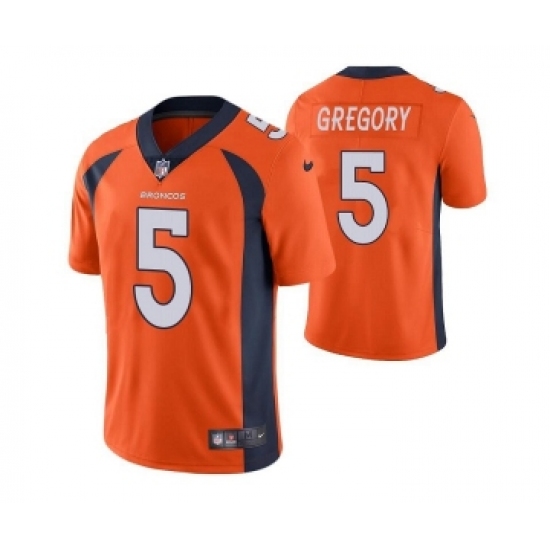 Men's Denver Broncos #5 Randy Gregory Orange Vapor Untouchable Limited Stitched Jersey - Ujersey