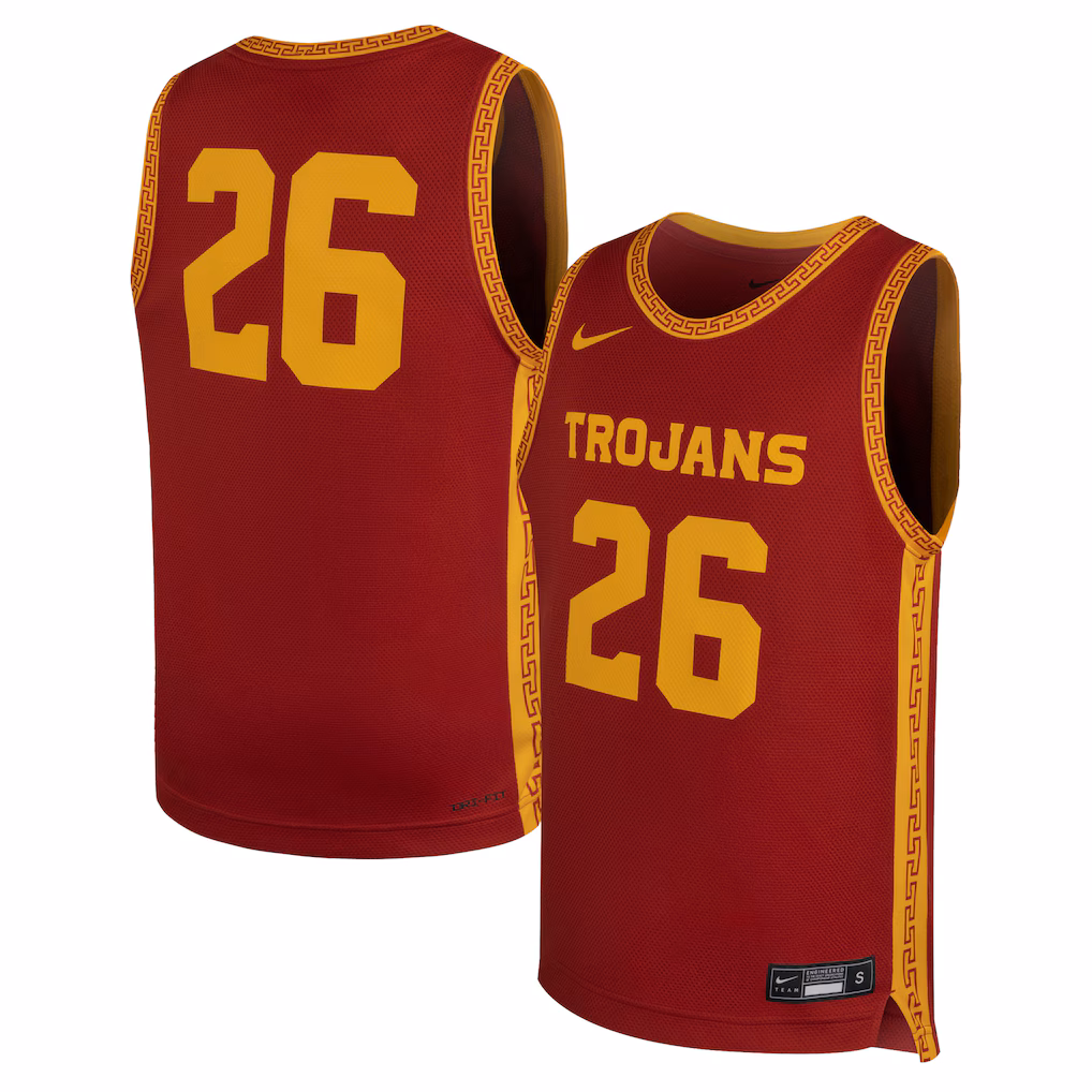 Youth Nike #26 Cardinal USC Trojans Replica Basketball Jersey - Ujersey Shop