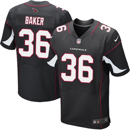 Men's Nike Arizona Cardinals #36 Budda Baker Elite Black Alternate NFL Jersey - Ujersey