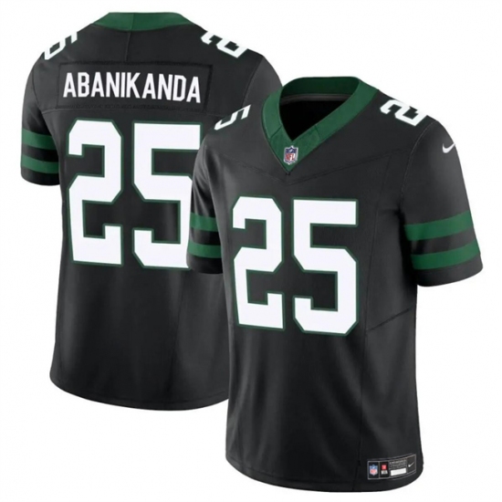 Men's New York Jets #25 Israel Abanikanda Black 2023 F.U.S.E Vapor Untouchable Limited Football Stitched Jersey - Ujersey
