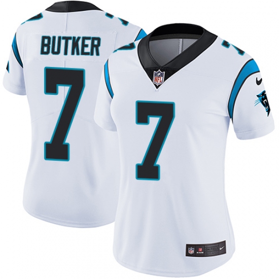 Women's Nike Carolina Panthers #7 Harrison Butker White Vapor Untouchable Limited Player NFL Jersey - Ujersey