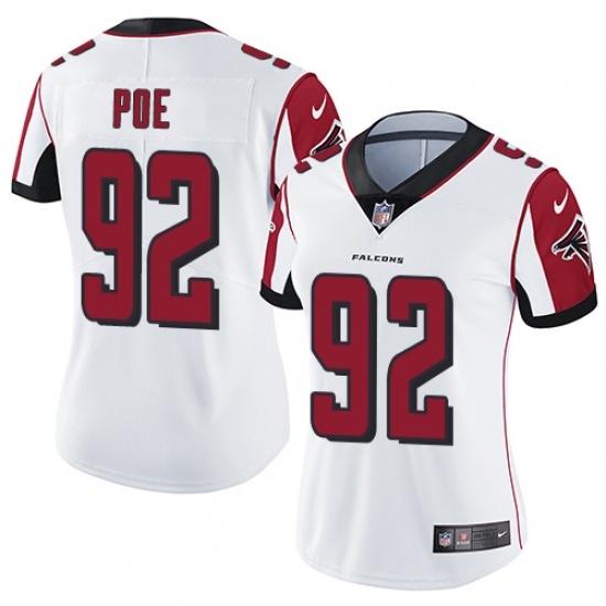 Women's Nike Atlanta Falcons #92 Dontari Poe White Vapor Untouchable Limited Player NFL Jersey - Ujersey
