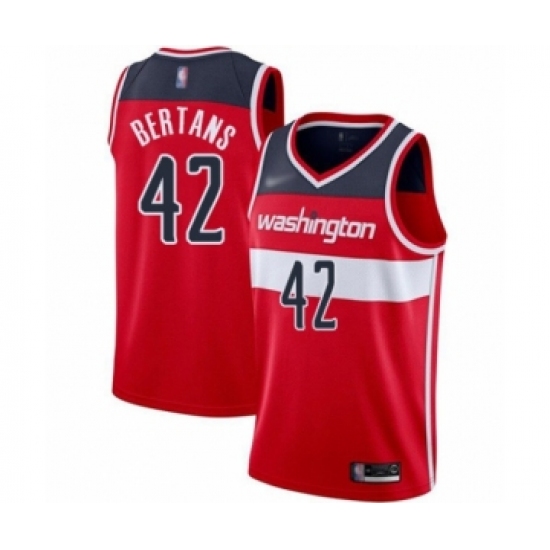 Women's Washington Wizards #42 Davis Bertans Swingman Red Basketball Jersey - Icon Edition - Ujersey