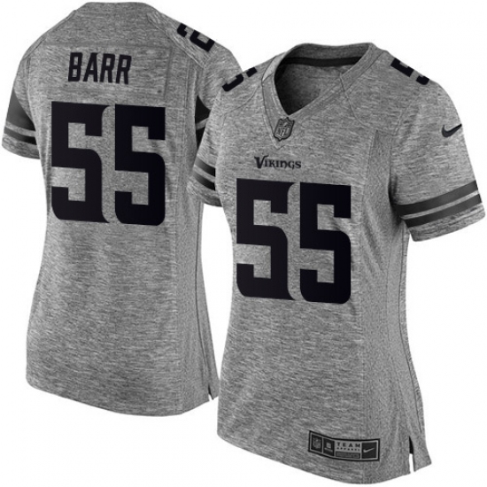 Women's Nike Minnesota Vikings #55 Anthony Barr Limited Gray Gridiron NFL Jersey - Ujersey
