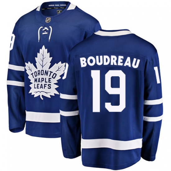 Men's Toronto Maple Leafs #19 Bruce Boudreau Fanatics Branded Royal Blue Home Breakaway NHL Jersey - Ujersey