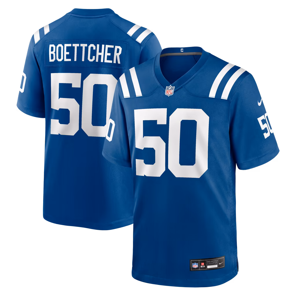 Men's Indianapolis Colts Bryce Boettcher Nike Royal Team Game Jersey - U-jersey