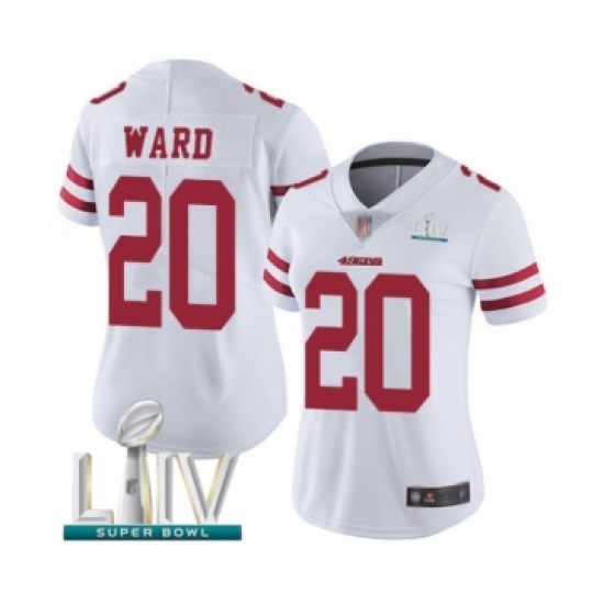 Women's San Francisco 49ers #20 Jimmie Ward White Vapor Untouchable Limited Player Super Bowl LIV Bound Football Jersey - Ujersey