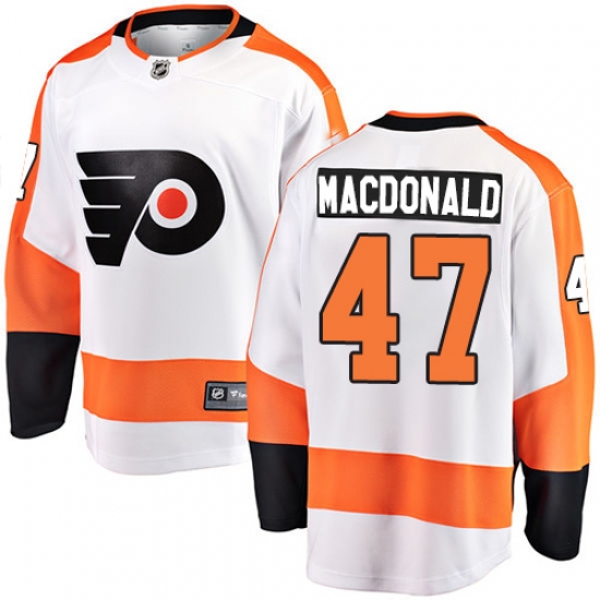 Men's Philadelphia Flyers #47 Andrew MacDonald Fanatics Branded White Away Breakaway NHL Jersey - Ujersey