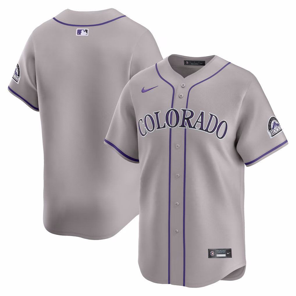 Men's Colorado Rockies Nike Gray Road Limited Jersey - Ujersey