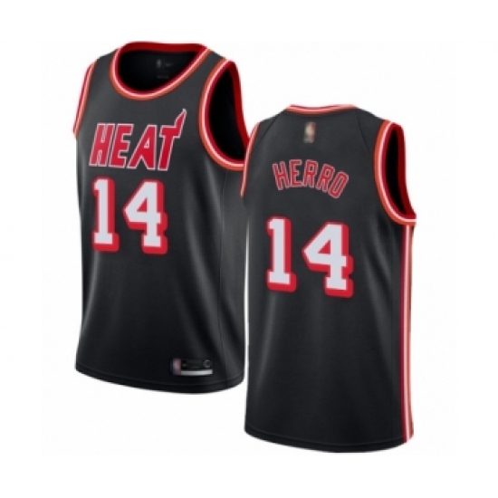 Women's Miami Heat #14 Tyler Herro Authentic Black Fashion Hardwood Classics Basketball Jersey - Ujersey