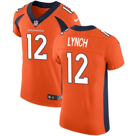 Men's Nike Denver Broncos #12 Paxton Lynch Orange Team Color Vapor Untouchable Elite Player NFL Jersey - Ujersey