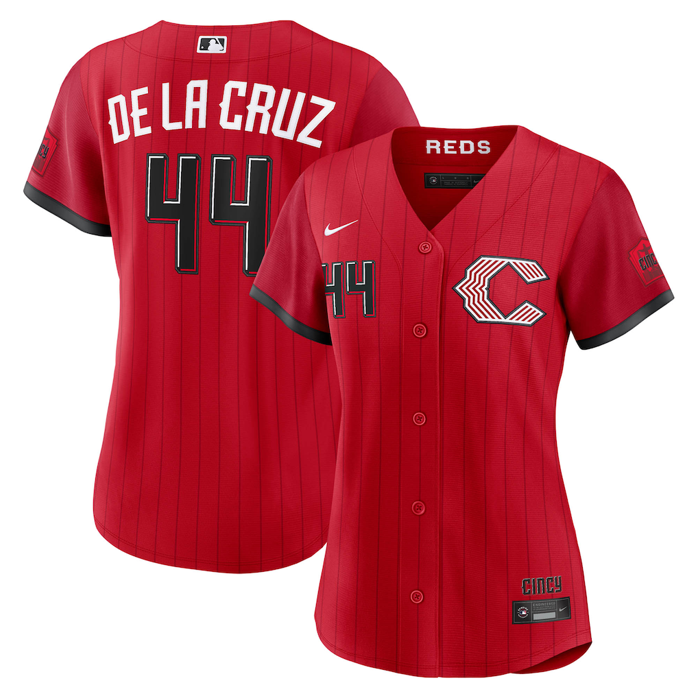 Women's Cincinnati Reds Elly De La Cruz Nike Red 2026 City Connect Stadium Jersey - SUjersey01