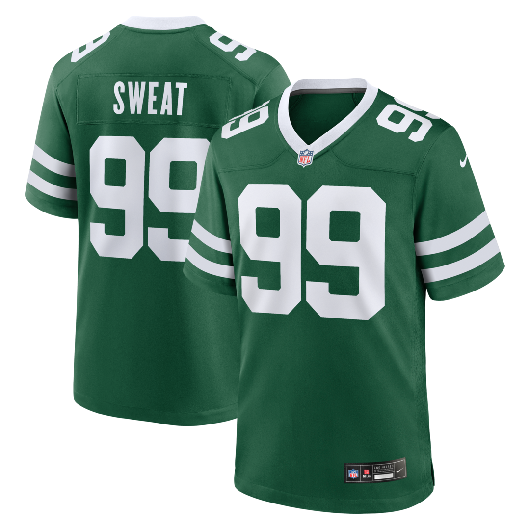 Men's New York Jets T'Vondre Sweat Nike Legacy Green Team Game Jersey - Ujersey