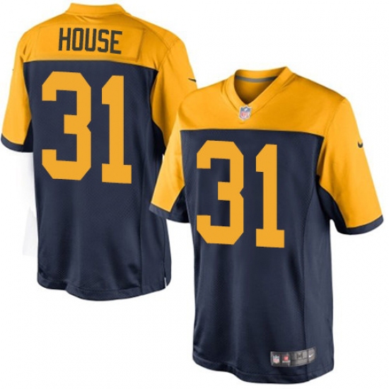 Youth Nike Green Bay Packers #31 Davon House Limited Navy Blue Alternate NFL Jersey - Ujersey