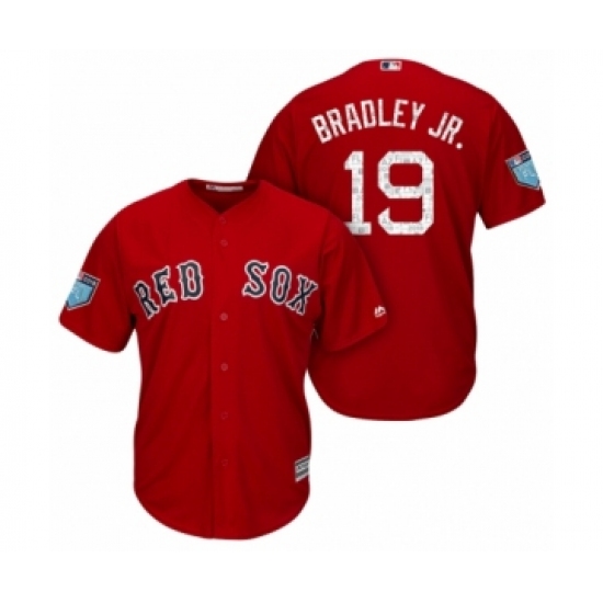 Men's Boston Red Sox #19 Jackie Bradley Jr. Majestic Scarlet 2018 Spring Training Cool Base Jersey - Ujersey