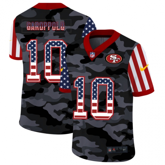 Men's San Francisco 49ers #10 Jimmy Garoppolo Camo Flag Nike Limited Jersey - Ujersey