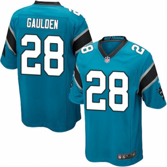Men's Nike Carolina Panthers #28 Rashaan Gaulden Game Blue Alternate NFL Jersey - Ujersey