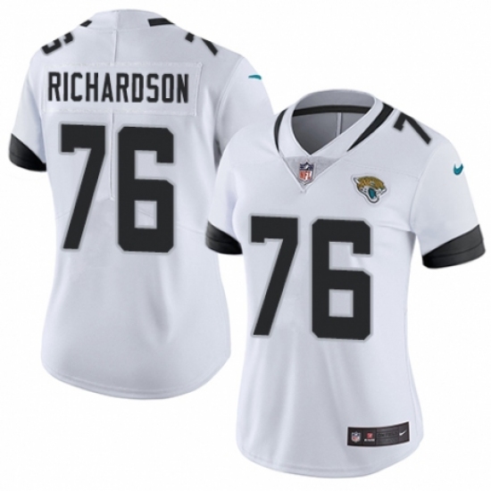 Women's Nike Jacksonville Jaguars #76 Will Richardson White Vapor Untouchable Elite Player NFL Jersey - Ujersey