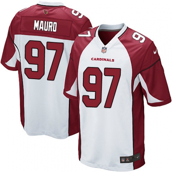 Men's Nike Arizona Cardinals #97 Josh Mauro Game White NFL Jersey - Ujersey