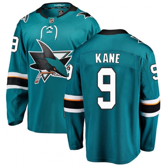 Men's San Jose Sharks #9 Evander Kane Fanatics Branded Teal Green Home Breakaway NHL Jersey - Ujersey