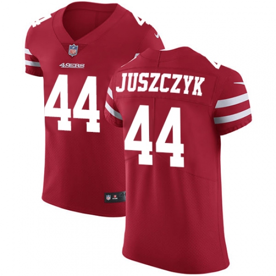 Men's Nike San Francisco 49ers #44 Kyle Juszczyk Red Team Color Vapor Untouchable Elite Player NFL Jersey - Ujersey