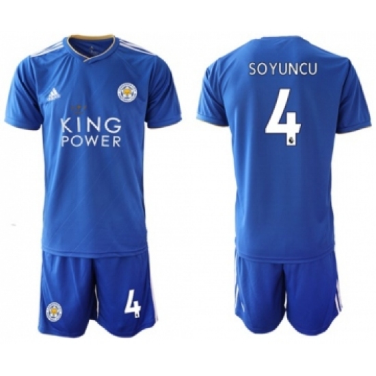 Leicester City #4 Soyuncu Home Soccer Club Jersey