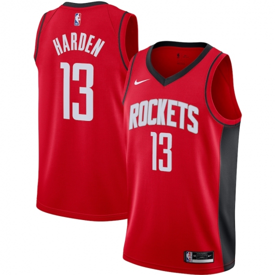 Men's Houston Rockets #13 James Harden Nike Red 2020-21 Swingman Jersey - Ujersey