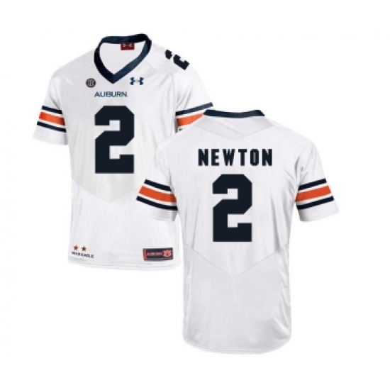 Auburn Tigers 2 Cam Newton White College Football Jersey