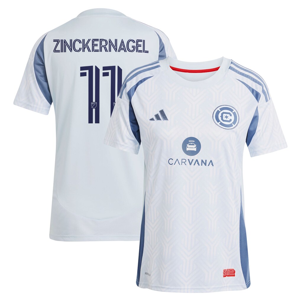Women's Chicago Fire Philip Zinckernagel adidas Light Blue 2025 The Municipal Kit Replica Jersey - Ujersey