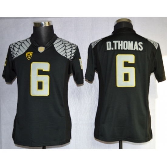 Oregon Ducks 6 D.Thomas Black Limited Women Jerseys - Ujersey