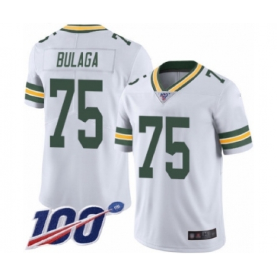 Men's Green Bay Packers #75 Bryan Bulaga White Vapor Untouchable Limited Player 100th Season Football Jersey - Ujersey