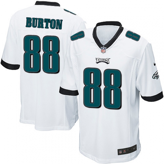 Men's Nike Philadelphia Eagles #88 Trey Burton Game White NFL Jersey