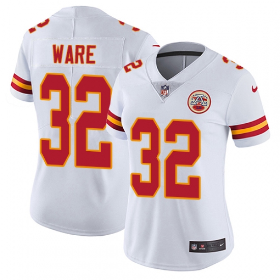 Women's Nike Kansas City Chiefs #32 Spencer Ware White Vapor Untouchable Limited Player NFL Jersey - Ujersey