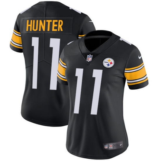 Women's Nike Pittsburgh Steelers #11 Justin Hunter Black Team Color Vapor Untouchable Limited Player NFL Jersey - Ujersey