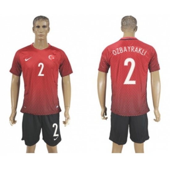 Turkey #2 Ozbayrakli Home Soccer Country Jersey