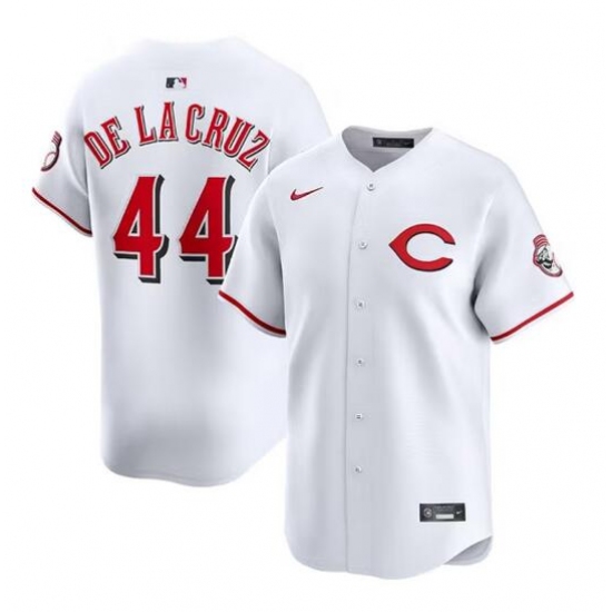 Men's Cincinnati Reds #44 Elly De La Cruz White 2025 Home Limited Stitched Baseball Jersey - Ujersey