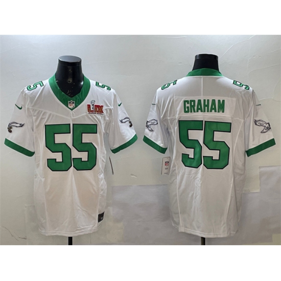 Men's Philadelphia Eagles #55 Brandon Graham White 2025 Super Bowl LIX F.U.S.E. Vapor Untouchable Limited Stitched Football Jersey - Ujersey