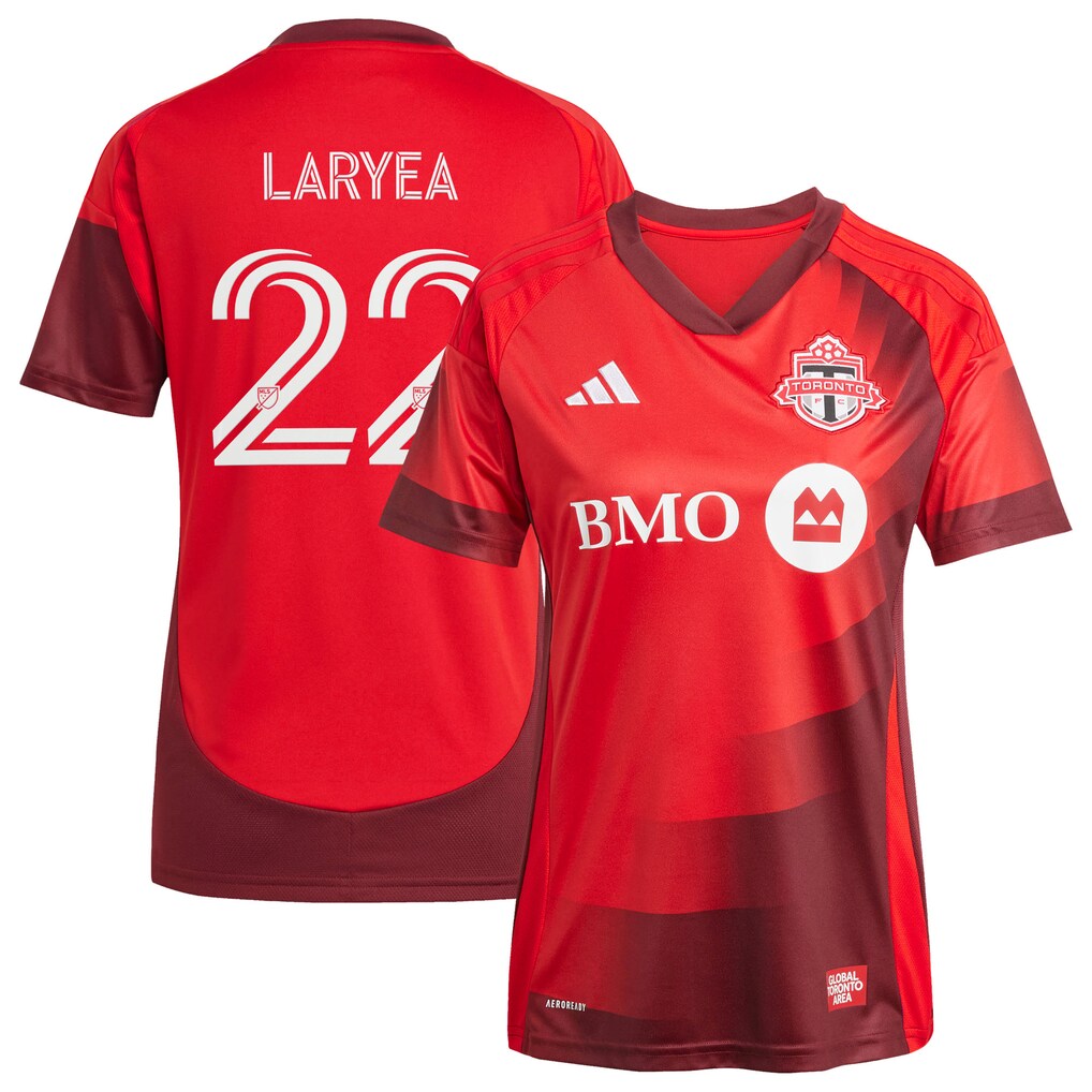 Women's Toronto FC Richie Laryea adidas Red 2025 Club Kit Replica Player Jersey - Ujersey