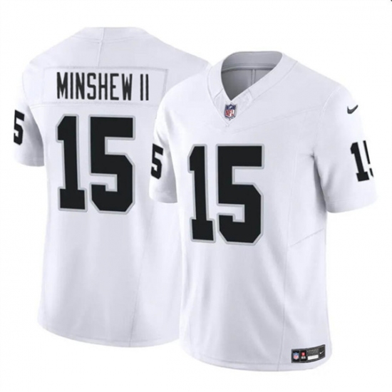 Youth Las Vegas Raiders #15 Gardner Minshew II White 2024 F.U.S.E. Vapor Untouchable Football Stitched Jersey - Ujersey