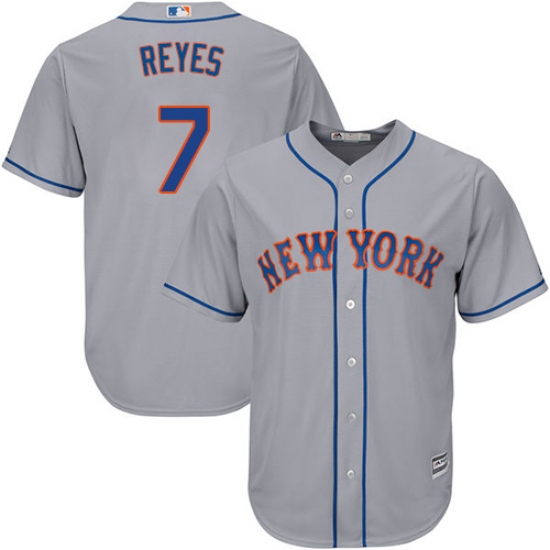 Youth Majestic New York Mets #7 Jose Reyes Authentic Grey Road Cool Base MLB Jersey - Ujersey