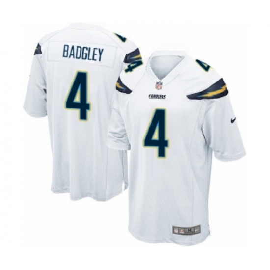 Men's Nike Los Angeles Chargers #4 Michael Badgley Game White NFL Jersey - Ujersey