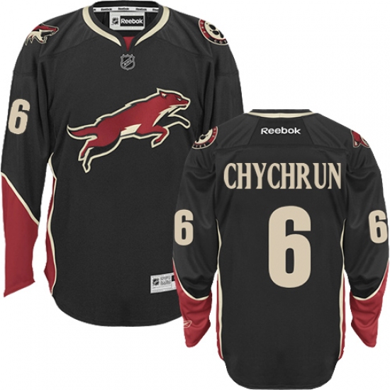 Youth Reebok Arizona Coyotes #6 Jakob Chychrun Authentic Black Third NHL Jersey - Ujersey