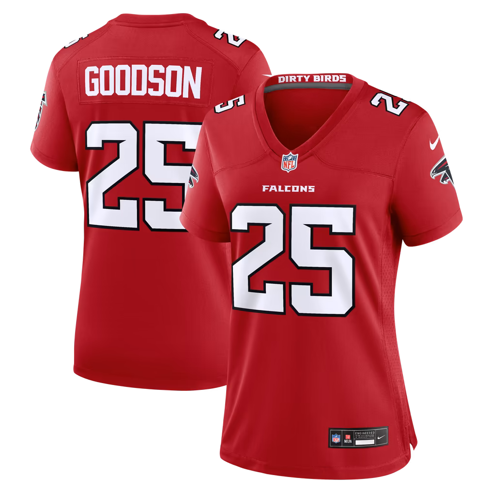 Women's Atlanta Falcons Tyler Goodson Nike Red Team Game Jersey - Ujersey