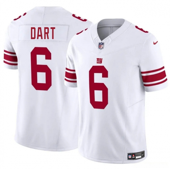 Men's New York Giants #6 Jaxson Dart White 2025 Draft F.U.S.E. Vapor Untouchable Limited Football Stitched Jersey - Ujersey